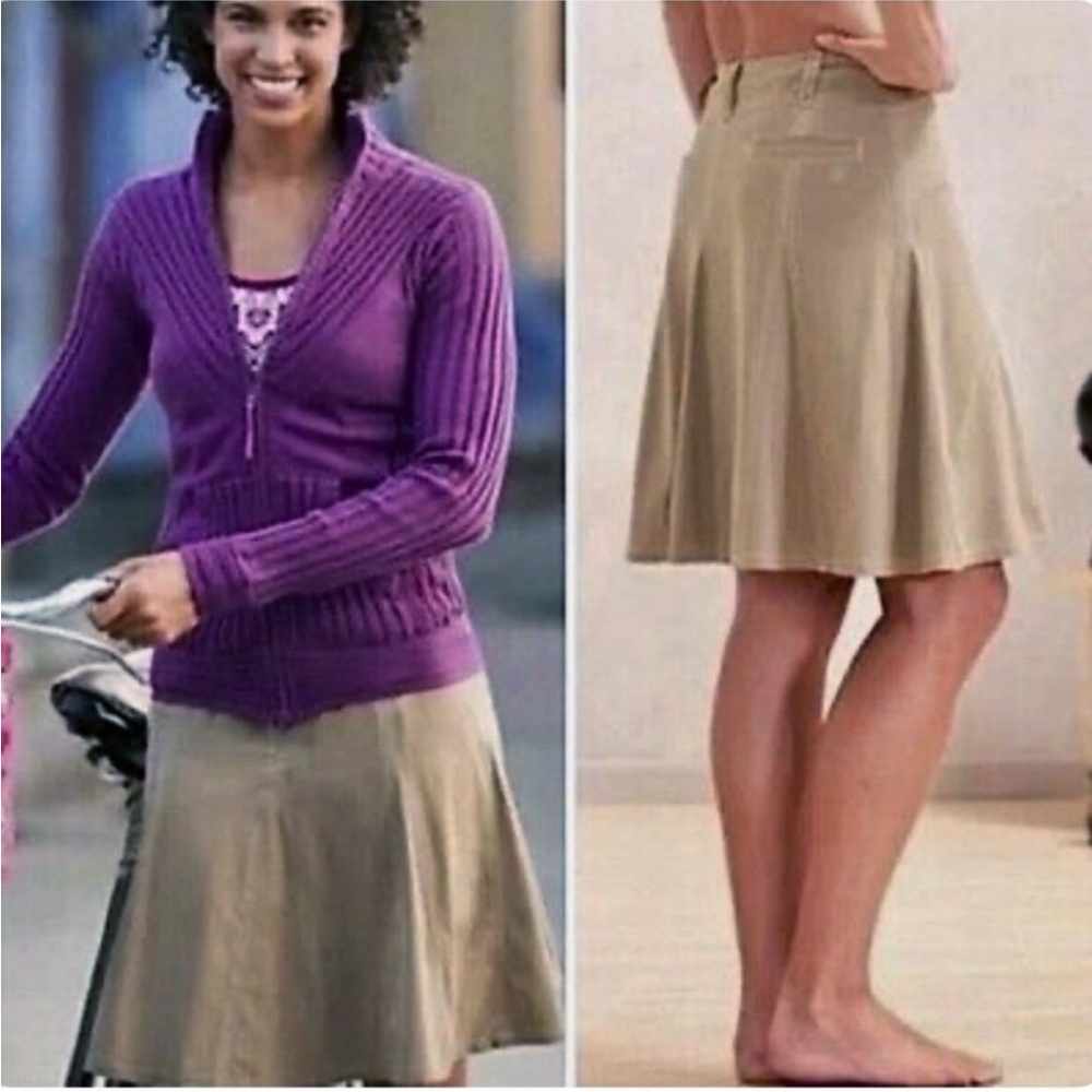 ATHLETA Whatever Skirt Skort With Attached Shorts Belt Loops Pockets Size 6P